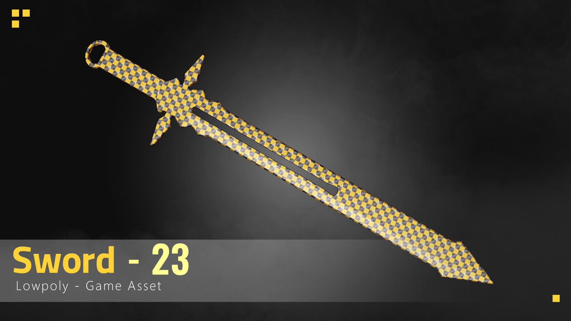 Sword-23 Low-poly 3D model_1