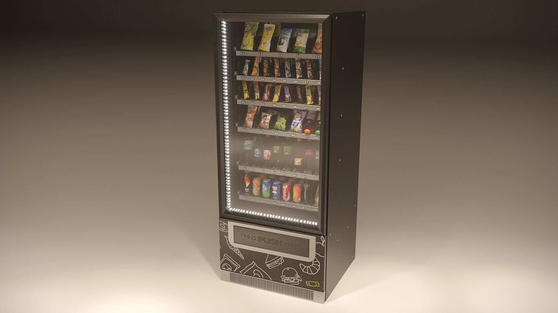 Refrigerator Low-poly 3D model_6