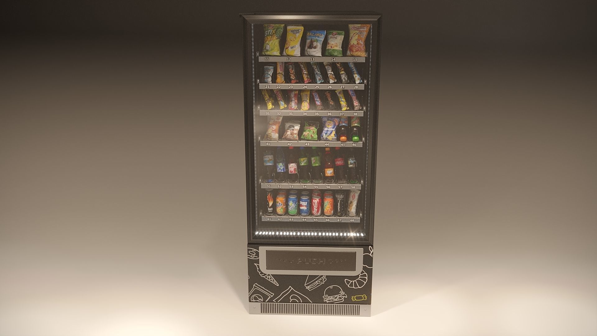 Refrigerator Low-poly 3D model_2