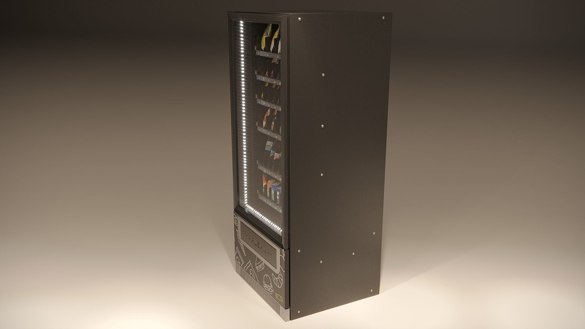 Refrigerator Low-poly 3D model_5