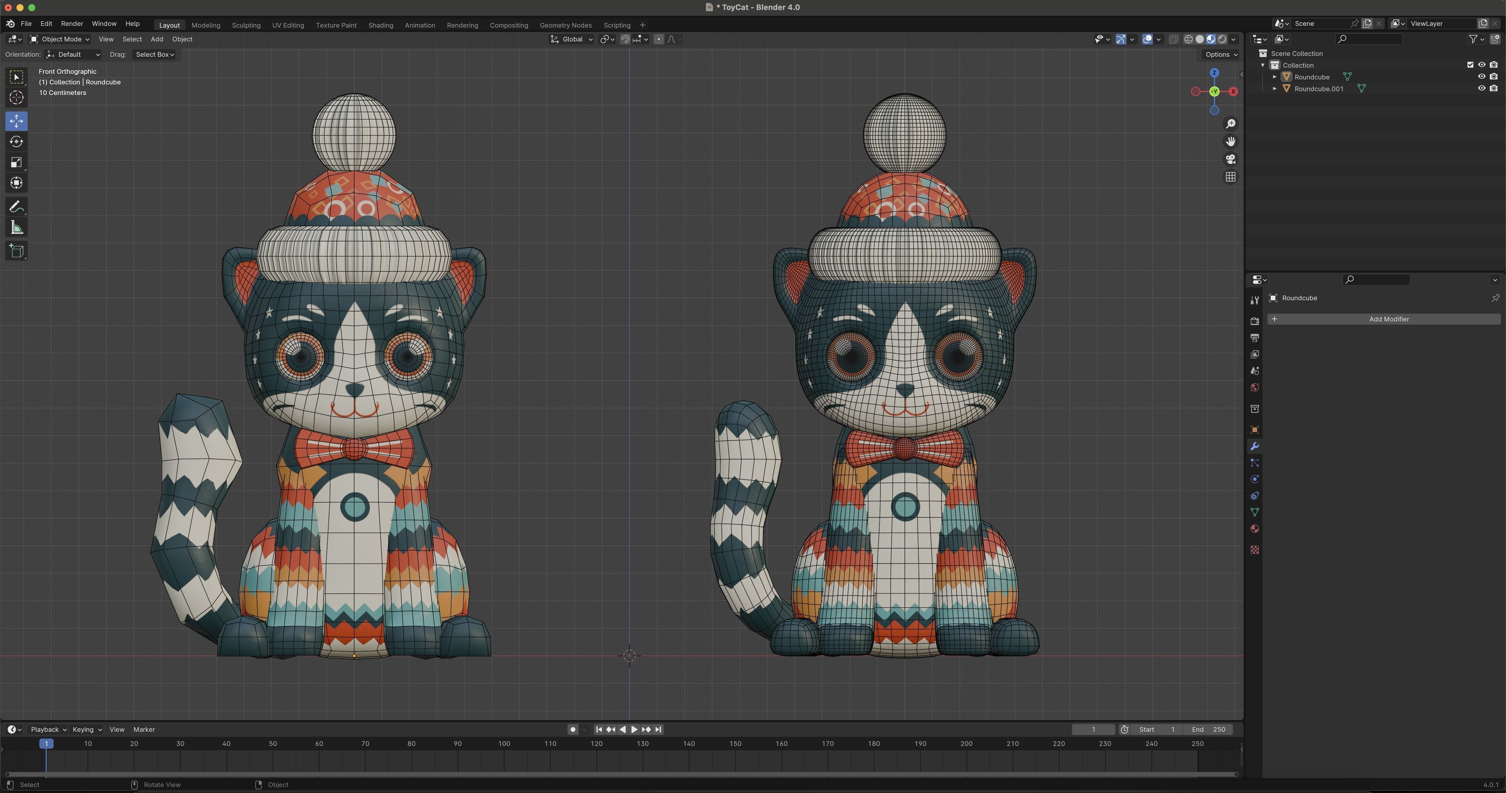 Vintage cat toy 3D model_11