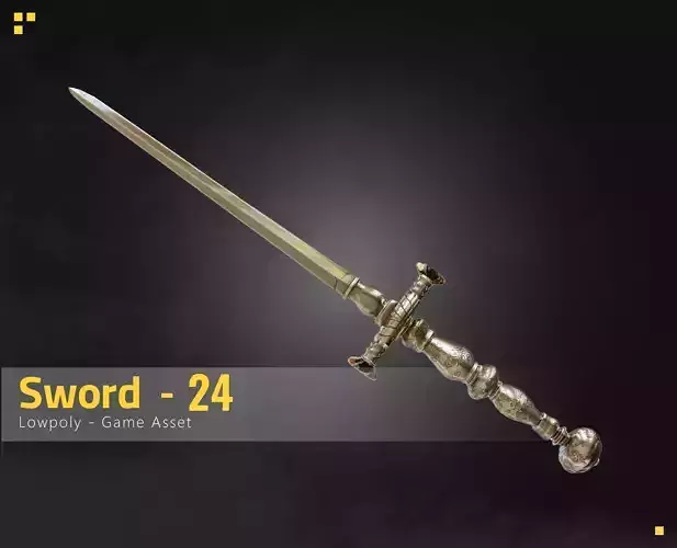 Sword-24 Low-poly 3D model