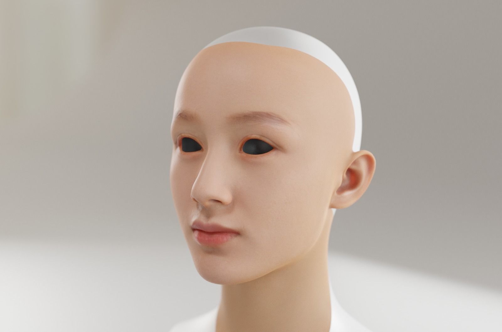 Eastern young female 3D model_2