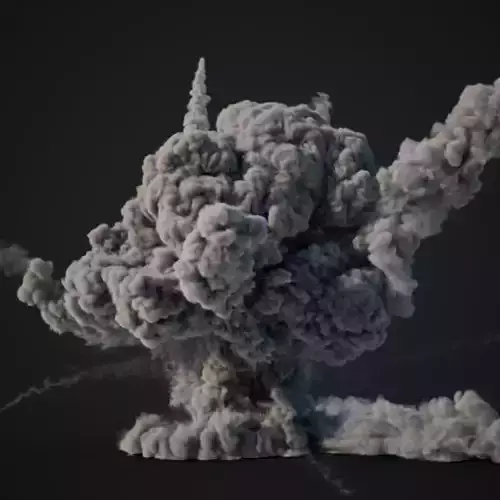 VDB Animated Explosion 1 vol1 3D model