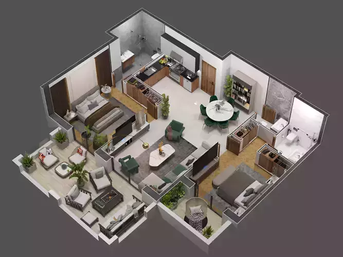 Detailled floorplan k2