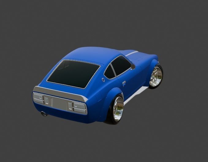 Datsun 280Z Low-poly 3D model_5