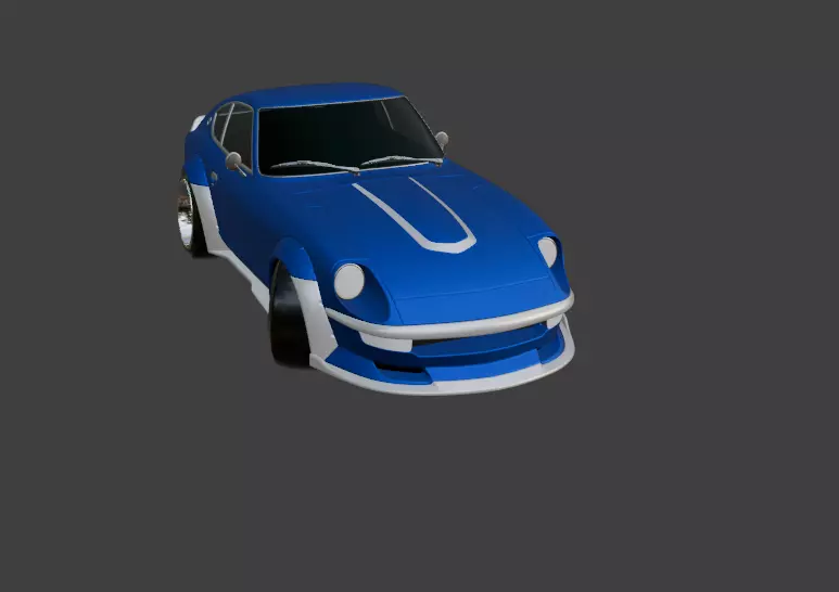 Datsun 280Z Low-poly 3D model_0