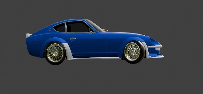 Datsun 280Z Low-poly 3D model_6