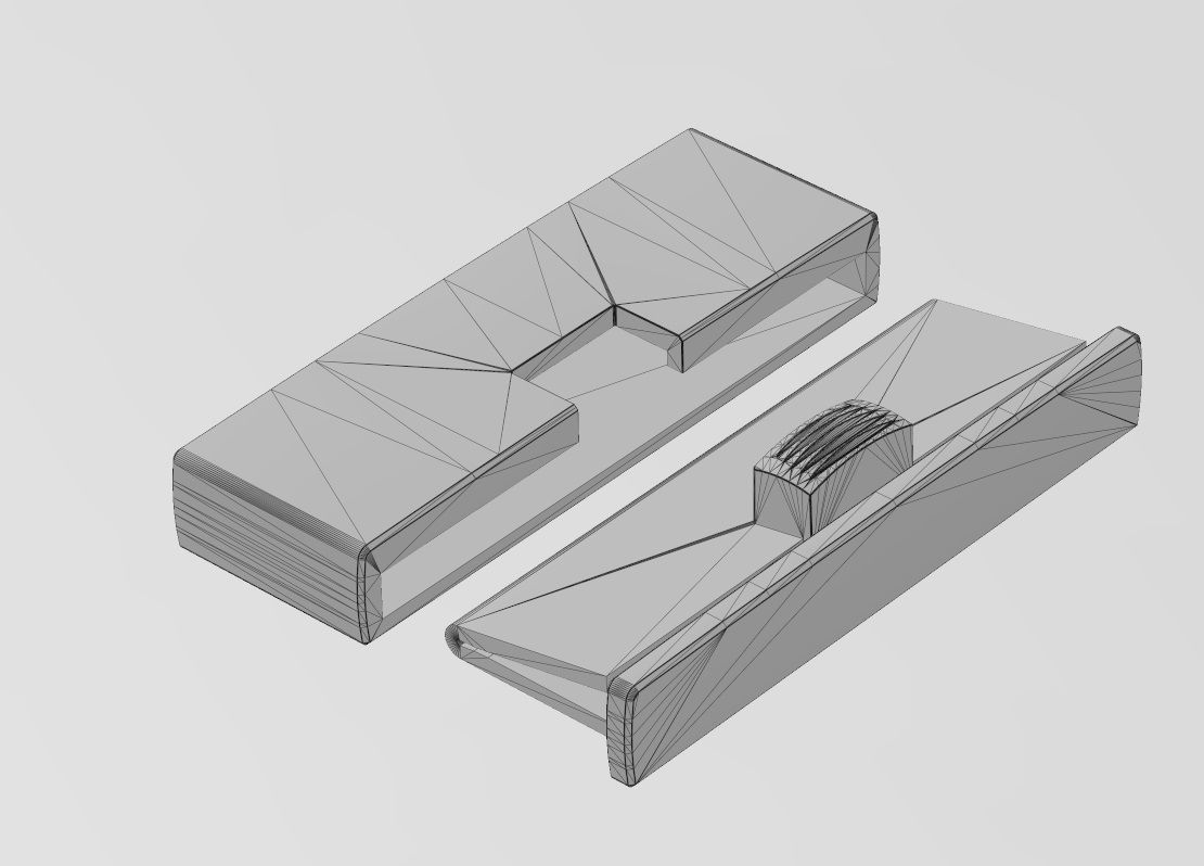 Simple 30mm wide box clasp 3D print model_13