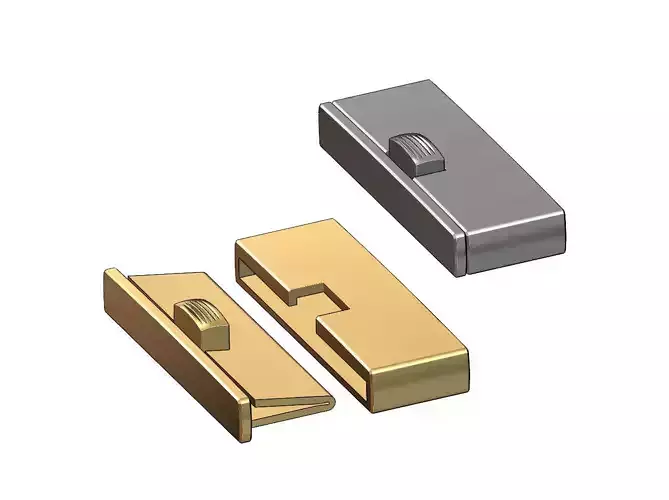 Simple 30mm wide box clasp 3D print model