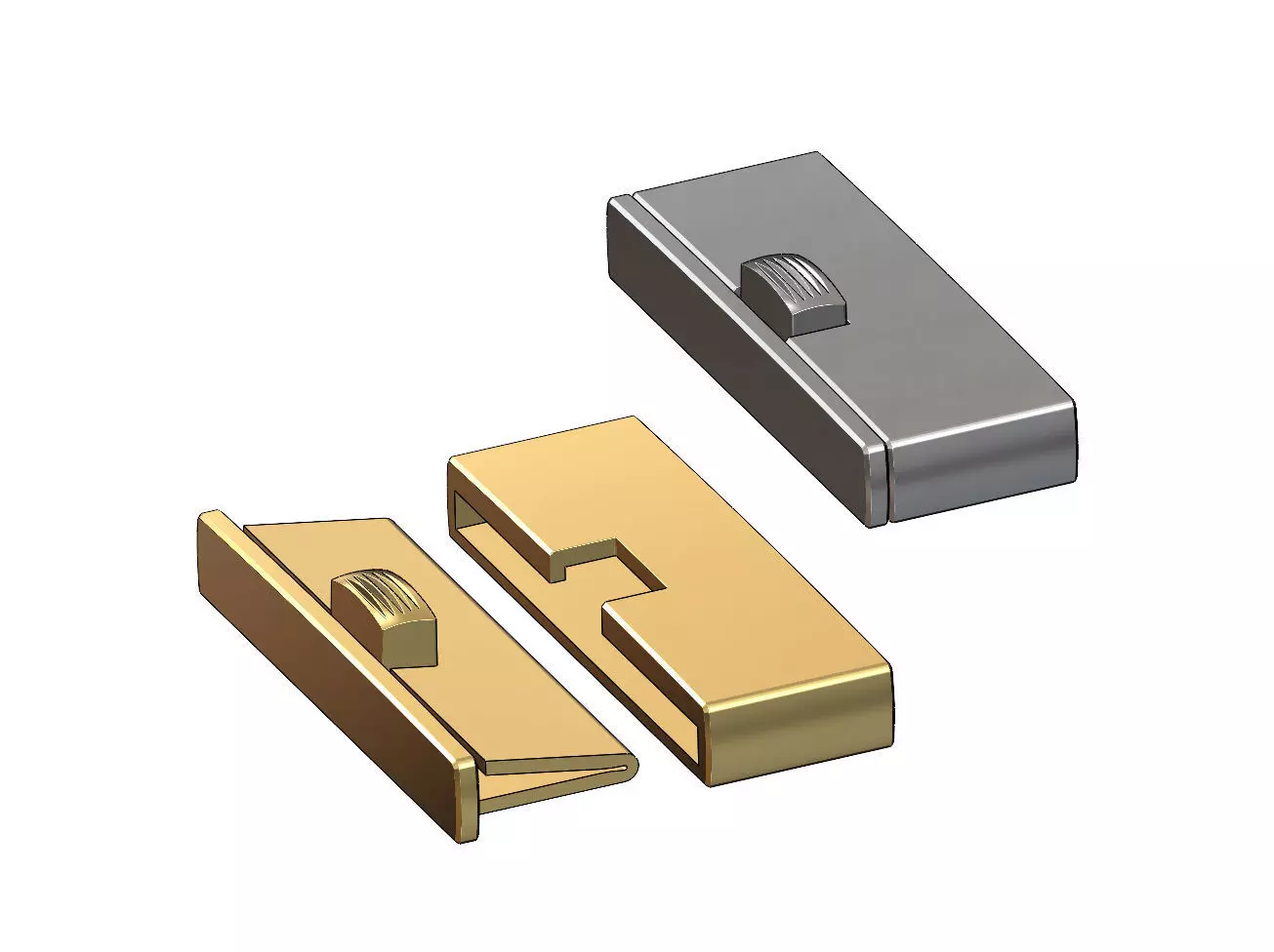 Simple 30mm wide box clasp 3D print model_0