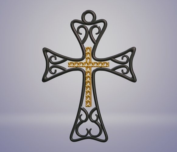 Cross 3D model-STL-CAD design-Gem 3D print model
