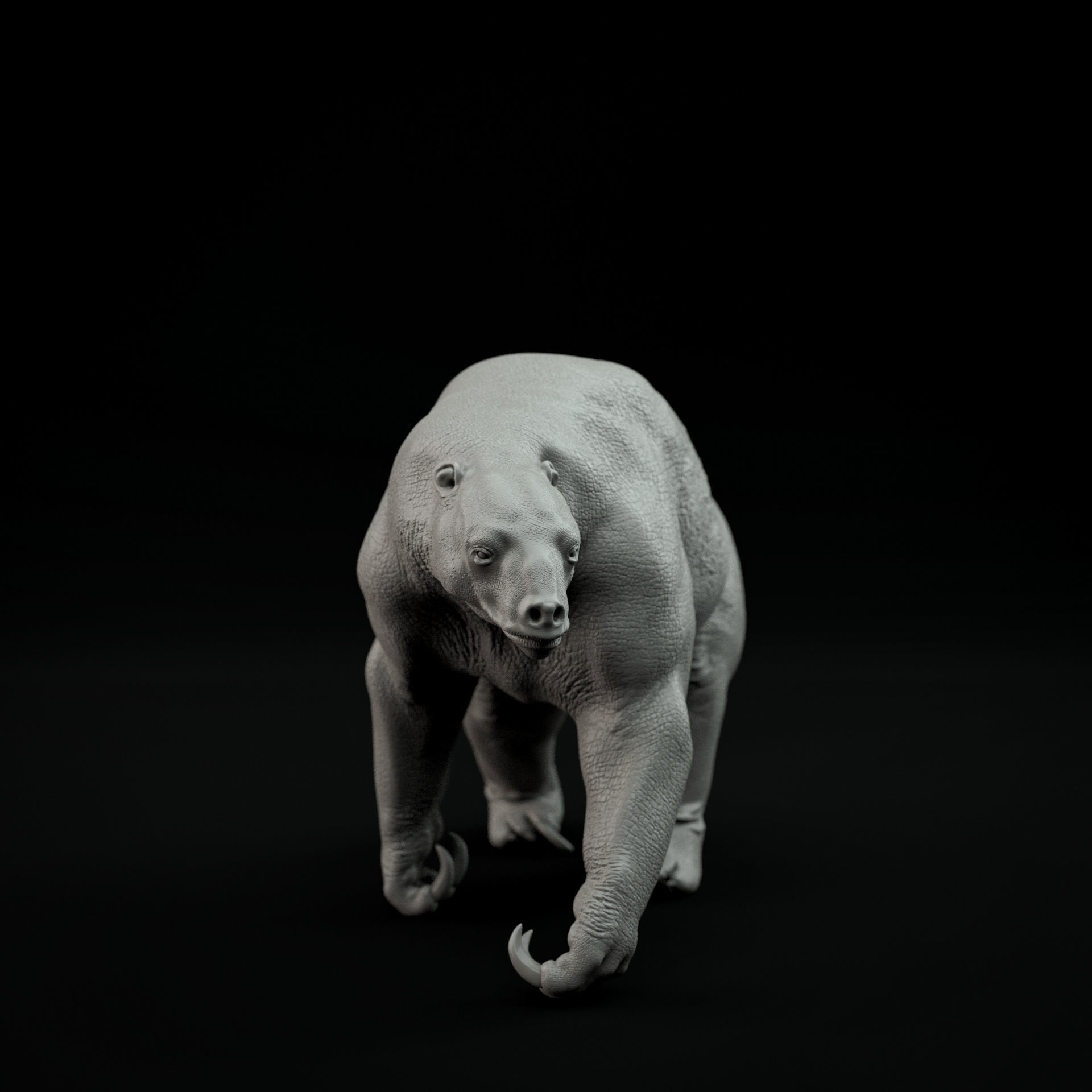 Eremotherium walking 1-35 scale pre-supported 3D print model_1