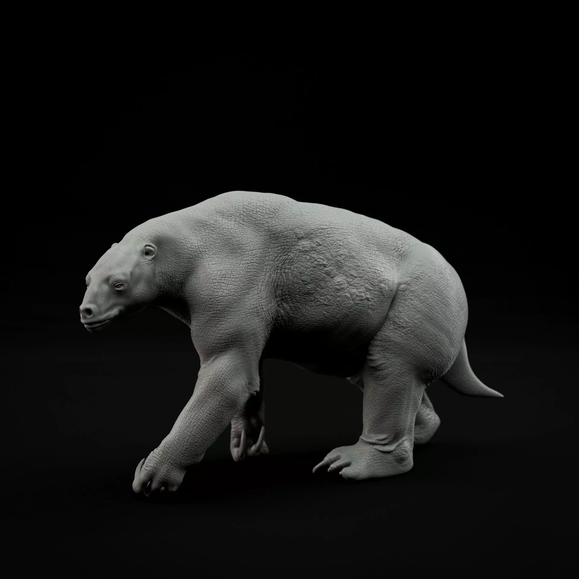 Eremotherium walking 1-35 scale pre-supported 3D print model_0