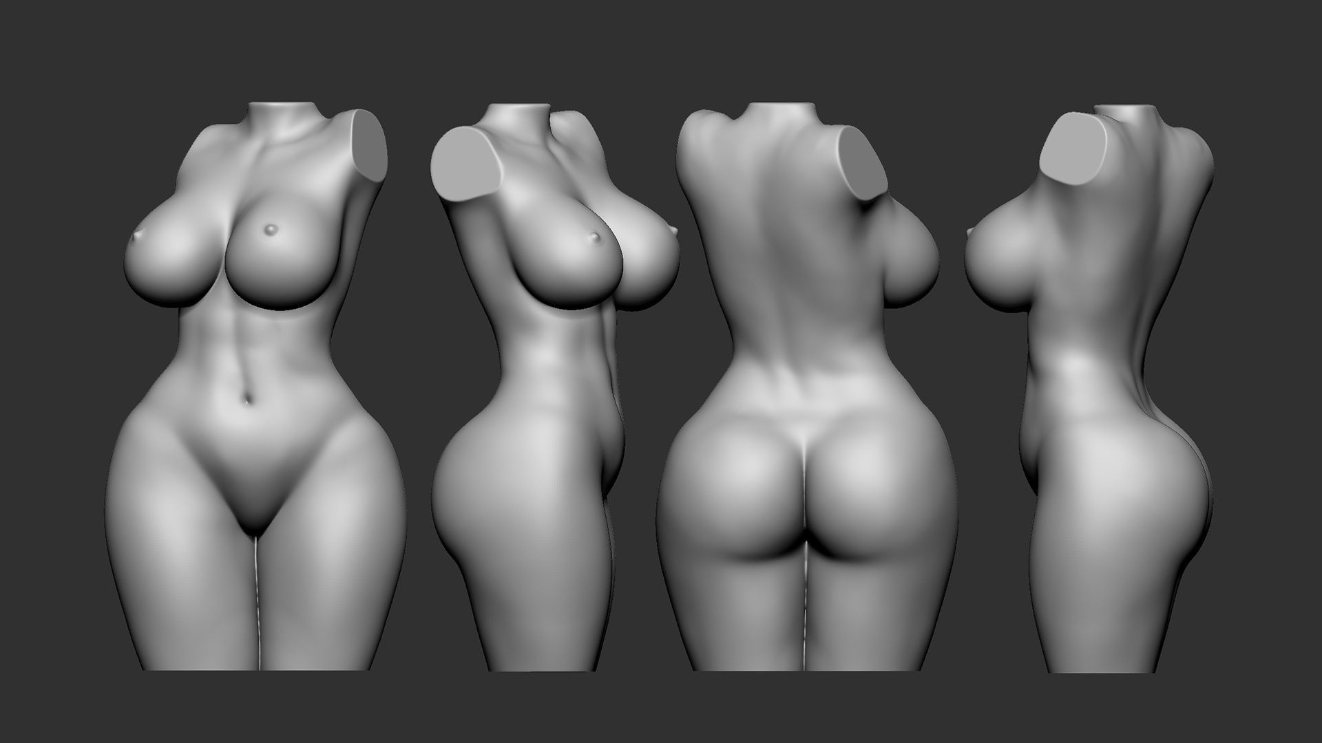 Female Torso 5 3D print model_5