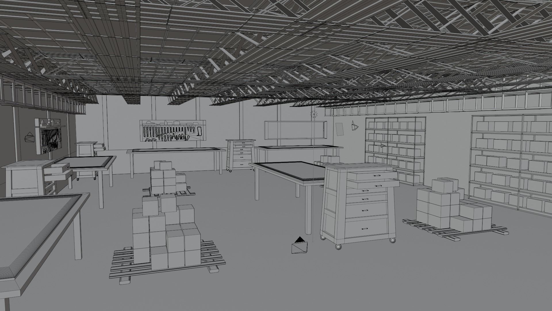 Workshop No Material Low-poly 3D model_7