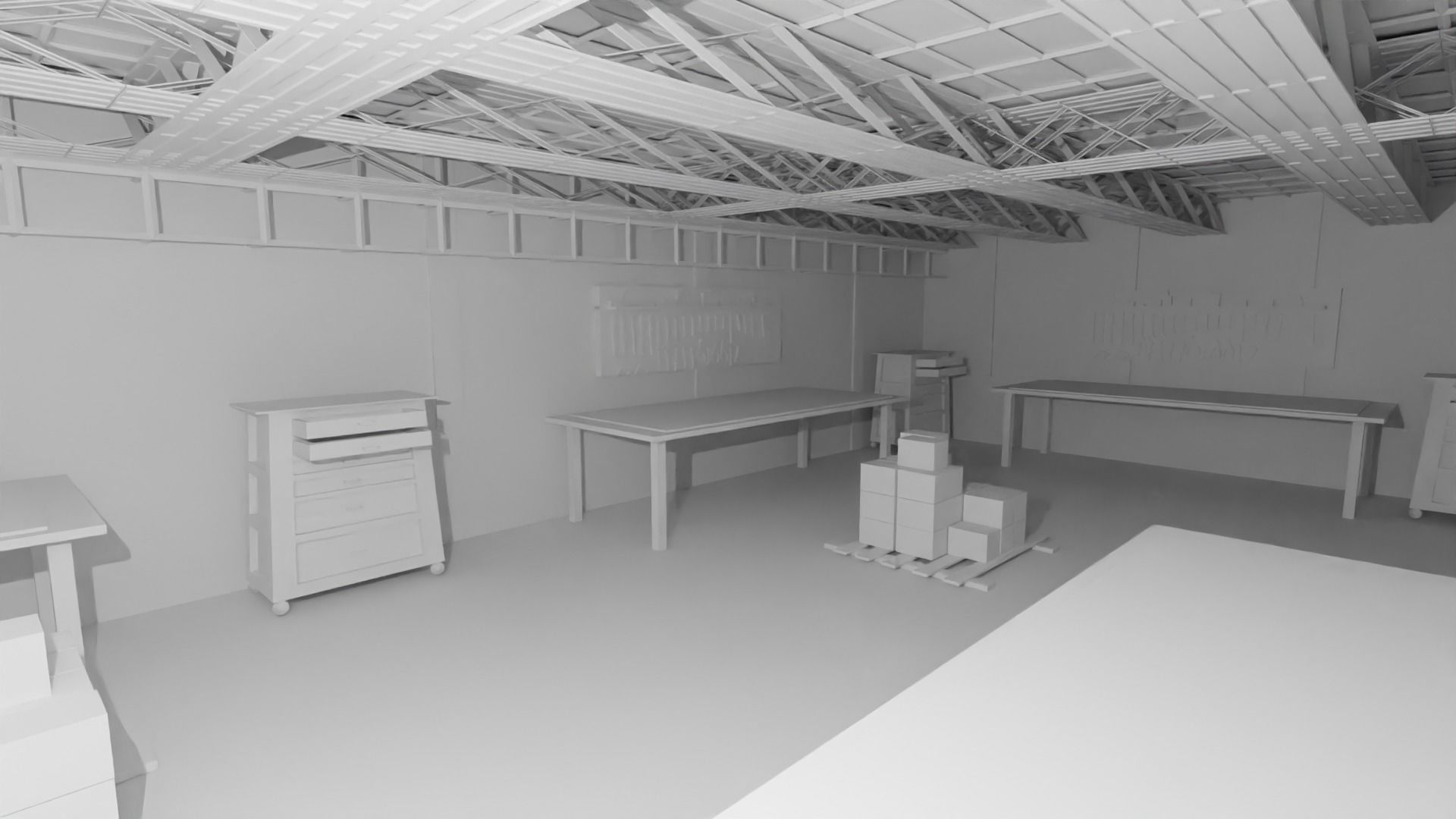 Workshop No Material Low-poly 3D model_1