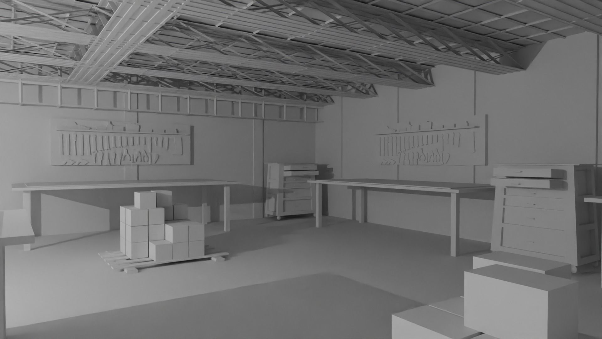 Workshop No Material Low-poly 3D model_4