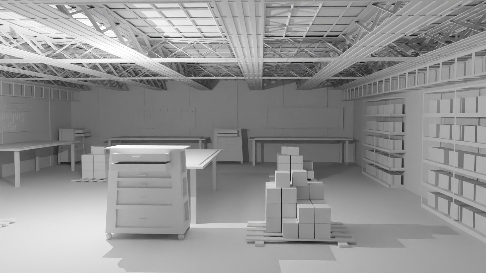 Workshop No Material Low-poly 3D model_2