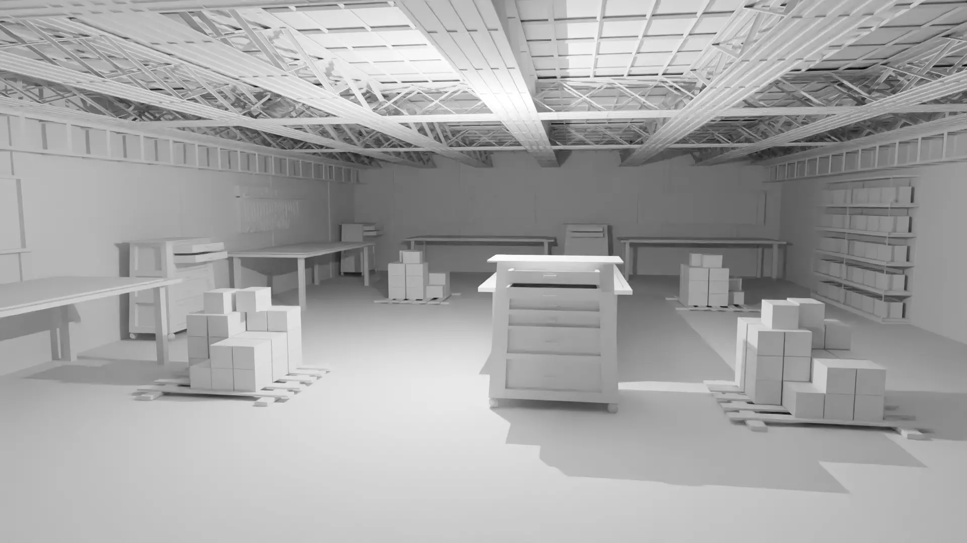 Workshop No Material Low-poly 3D model_0