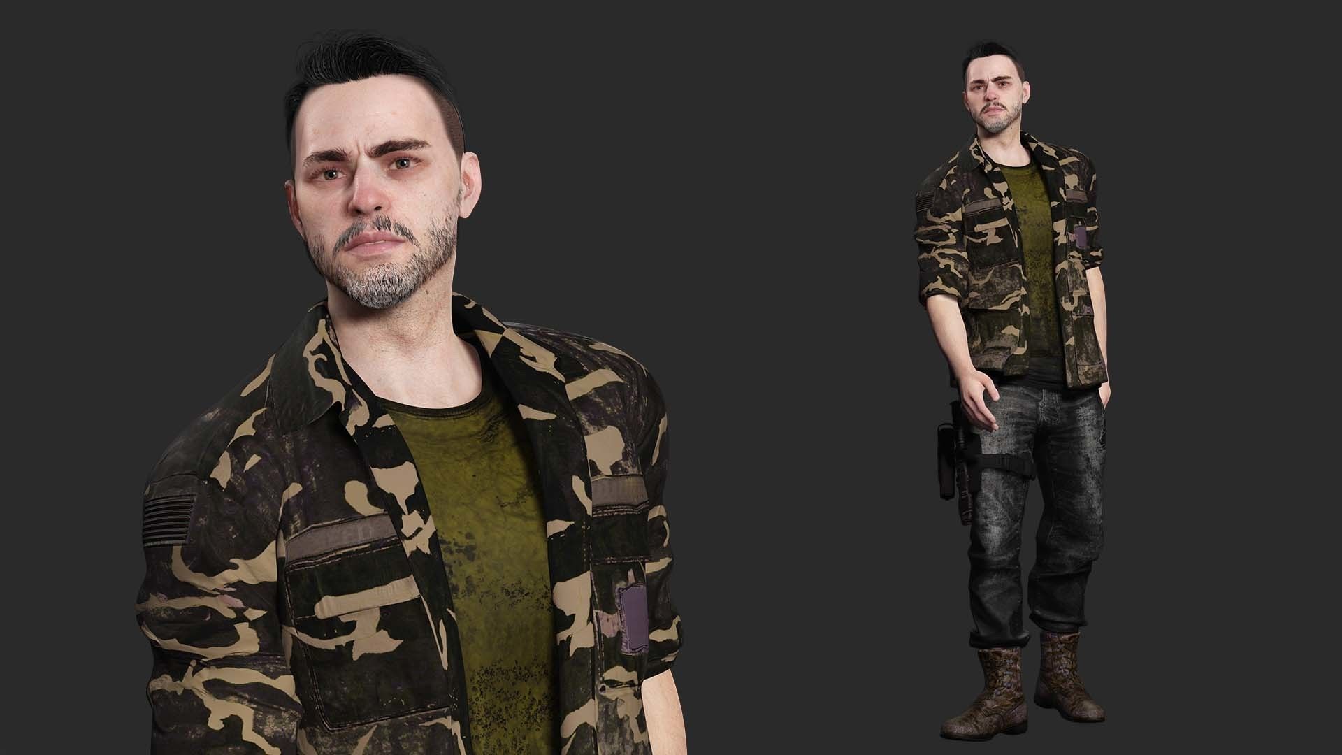 Strategic Stalwart - Kiven In Midnight Como Low-poly 3D model_1