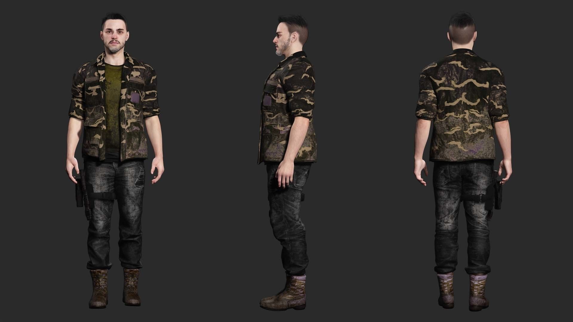 Strategic Stalwart - Kiven In Midnight Como Low-poly 3D model_4