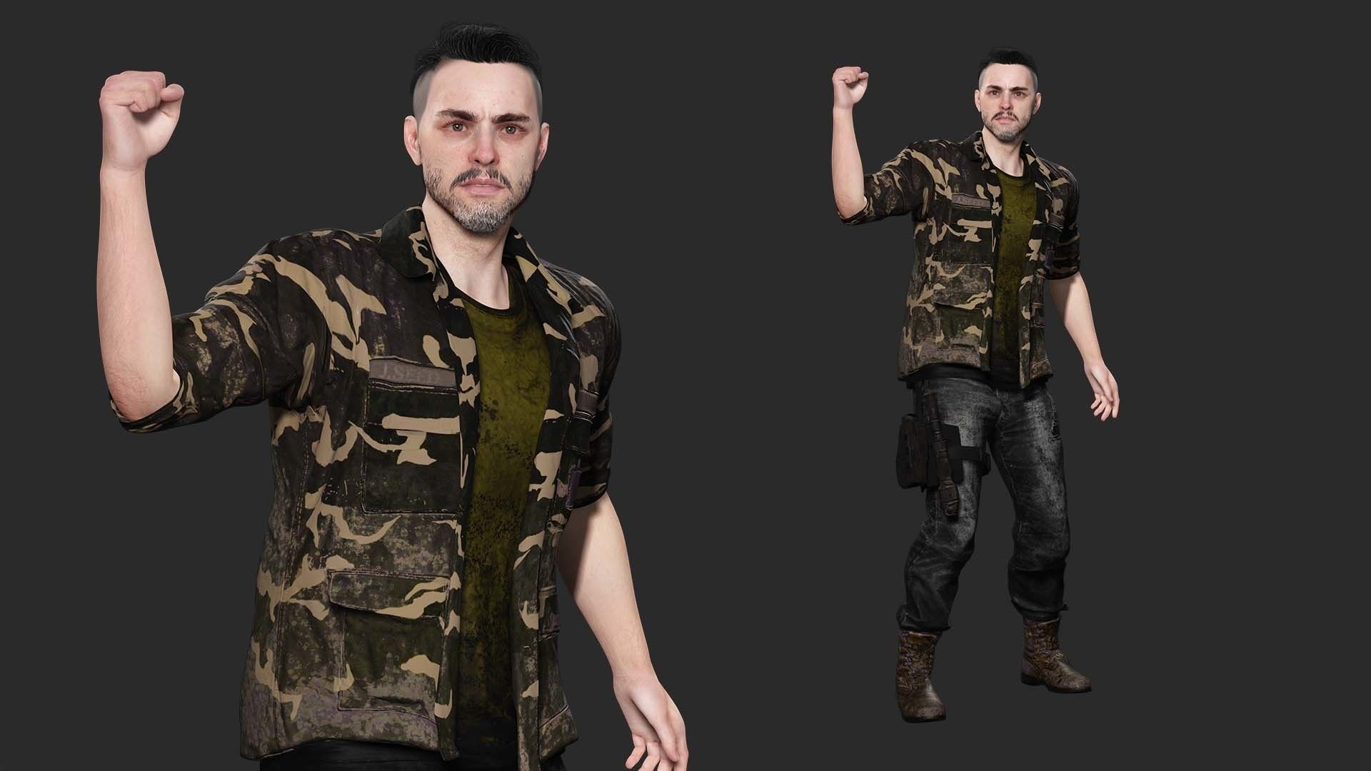 Strategic Stalwart - Kiven In Midnight Como Low-poly 3D model_2