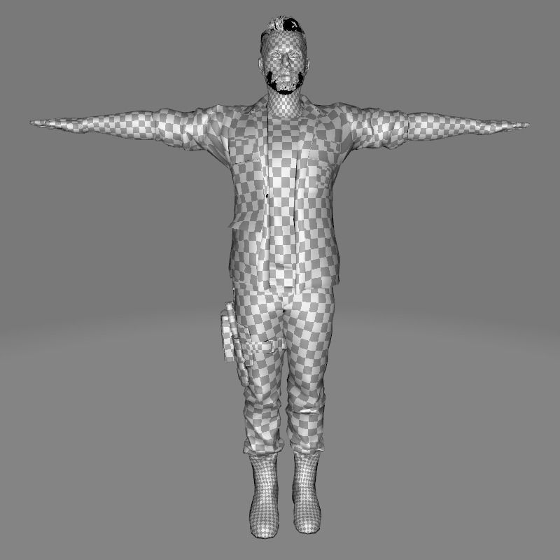 Strategic Stalwart - Kiven In Midnight Como Low-poly 3D model_58