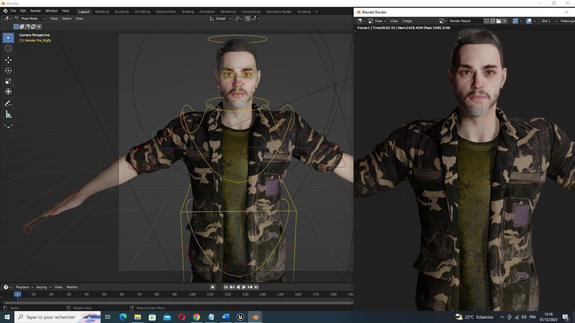 Strategic Stalwart - Kiven In Midnight Como Low-poly 3D model_19