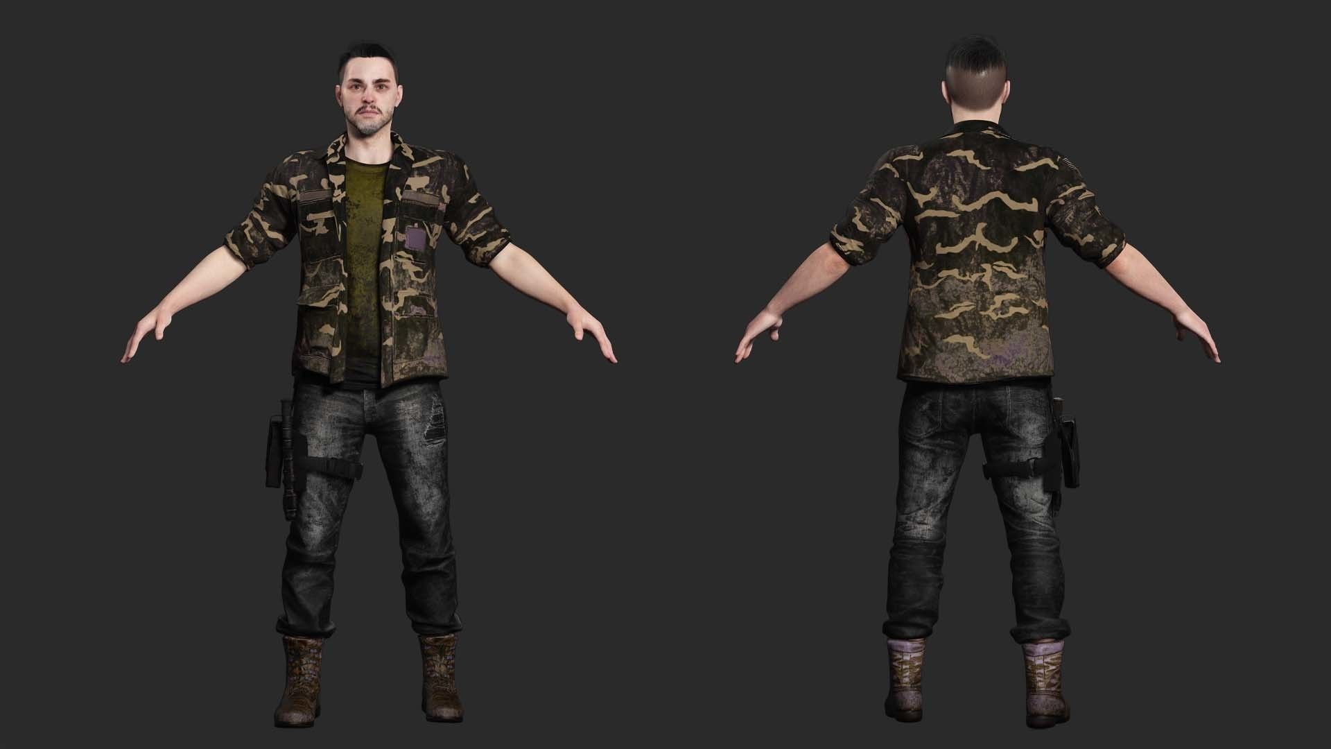 Strategic Stalwart - Kiven In Midnight Como Low-poly 3D model_3