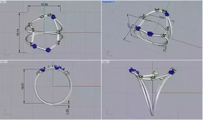 Taurus constellation ring 3D print model