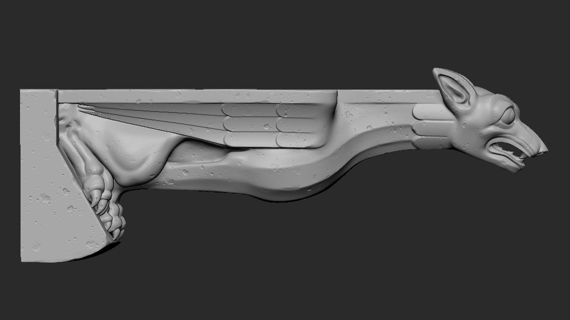 Gargoyle08 3D print model_3