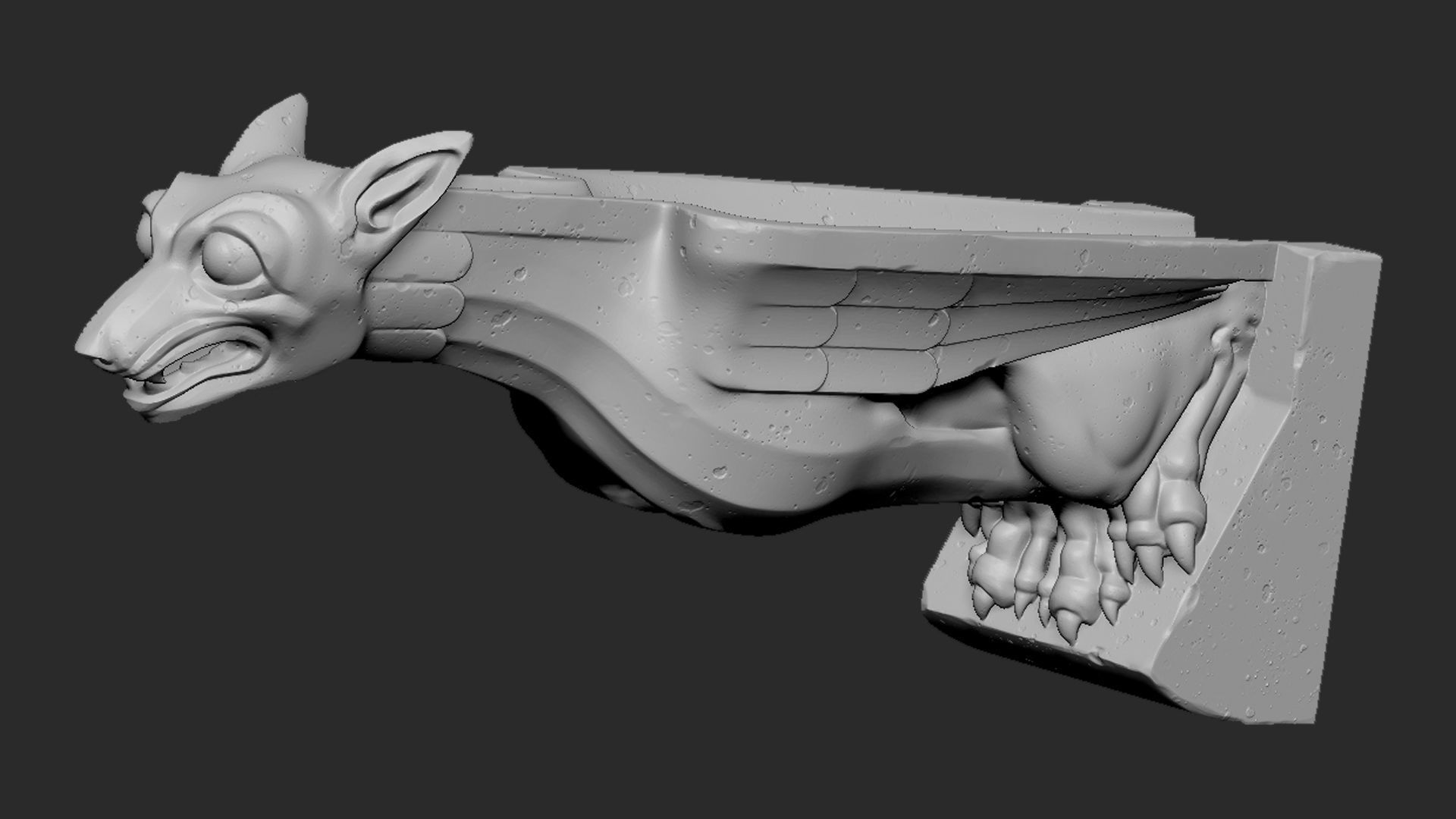 Gargoyle08 3D print model_9