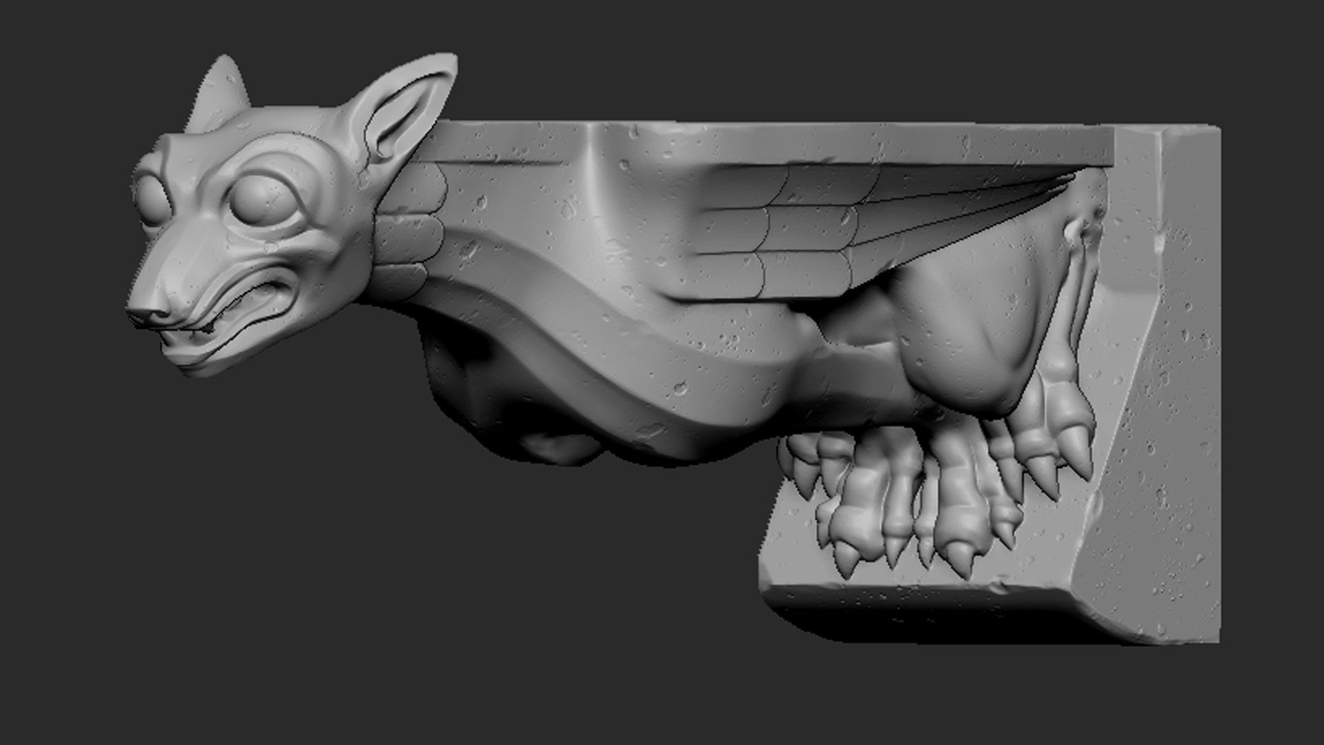 Gargoyle08 3D print model_8