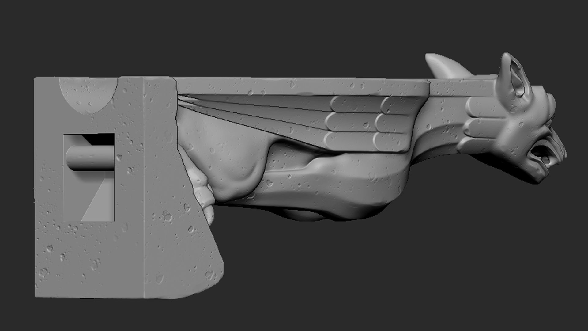 Gargoyle08 3D print model_4