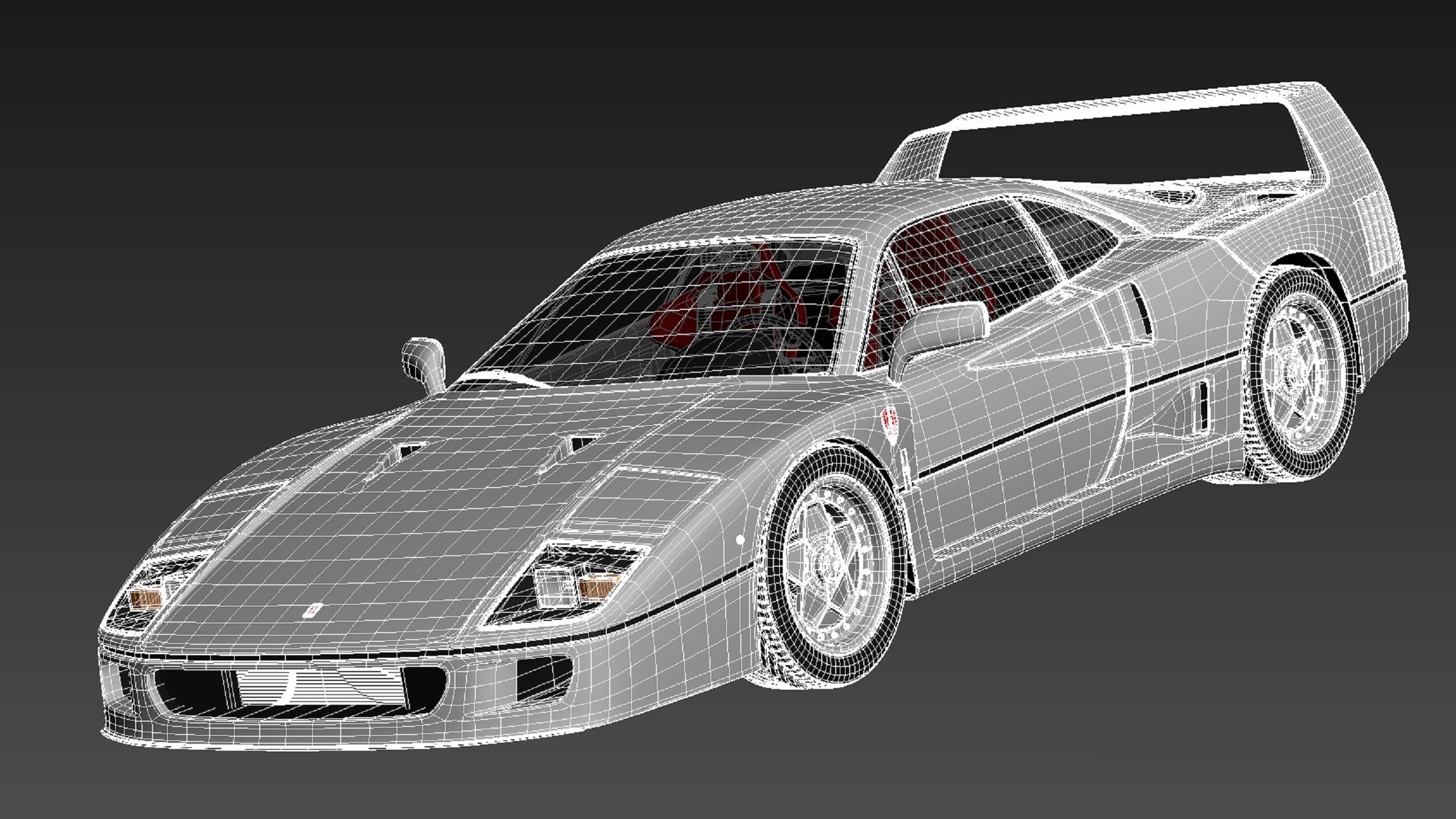 Ferrari F40 1987-1992 3D model_17