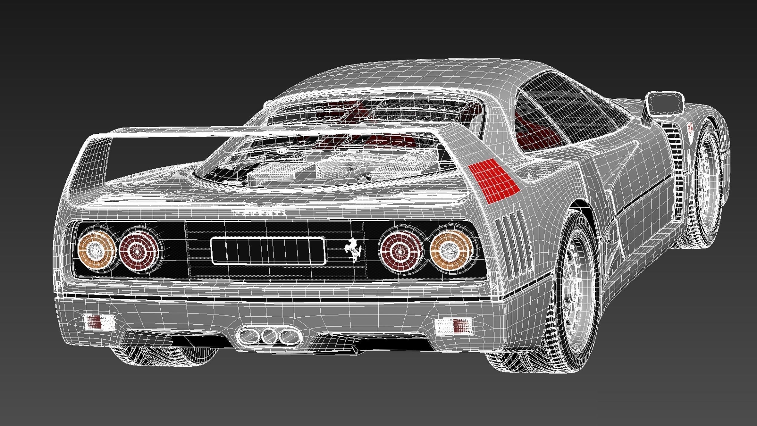 Ferrari F40 1987-1992 3D model_18