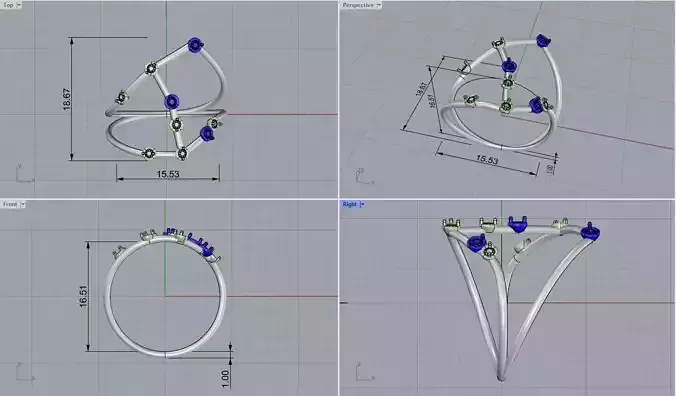 Saggitarius constellation ring 3D print model