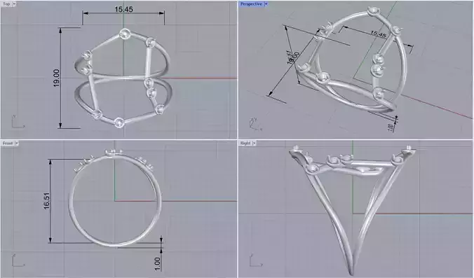 Libra constellation ring 3D print model