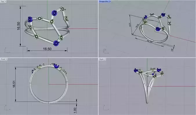 Leo constellation ring 3D print model