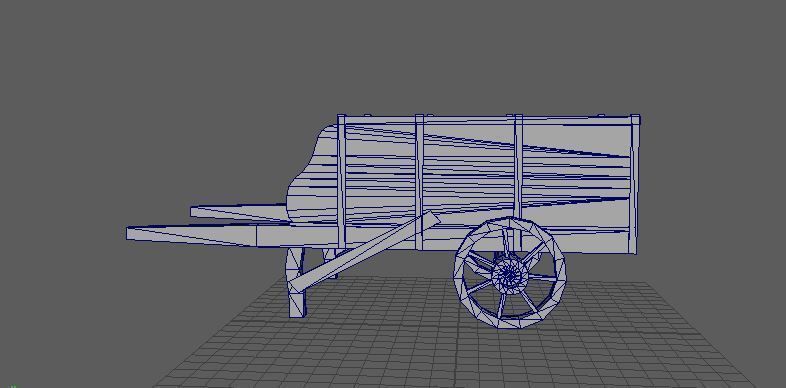 wheelbarrow Low-poly 3D model_7