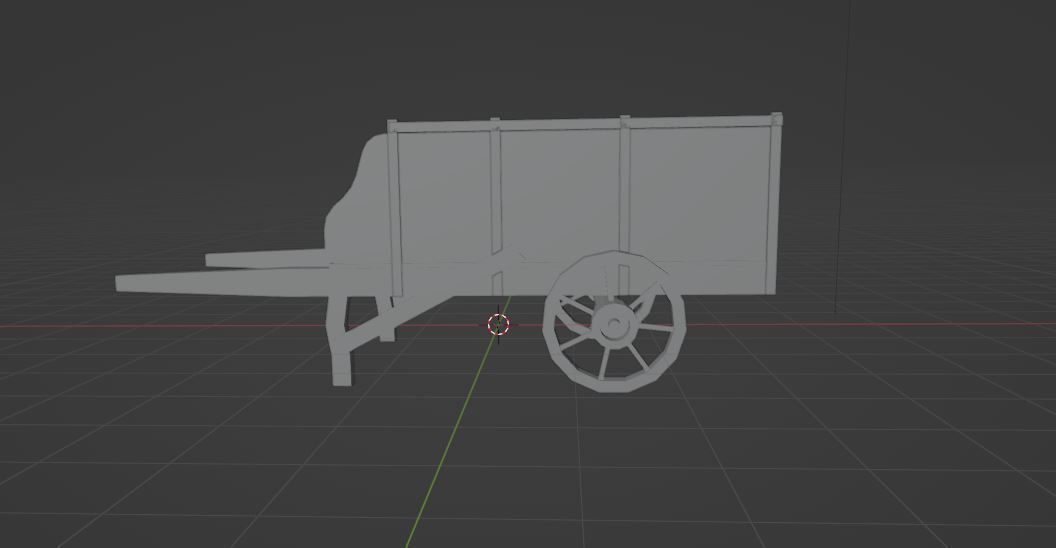 wheelbarrow Low-poly 3D model_5