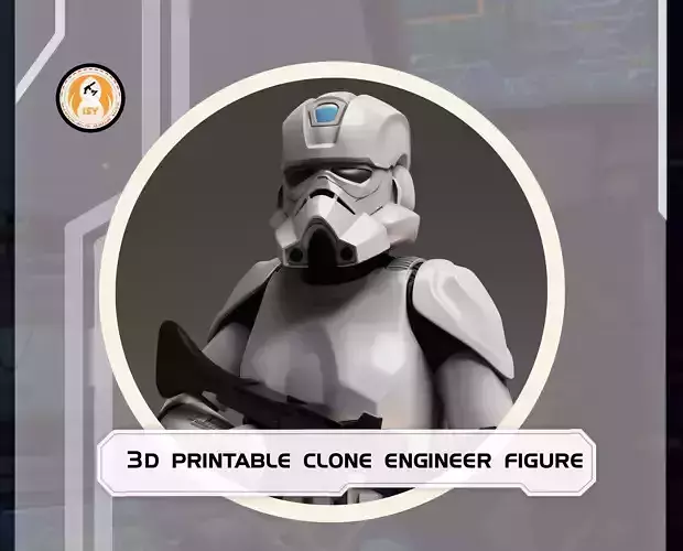 Star Wars 3D Printable Clone Trooper Engineer Figure 3D print model