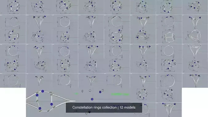  Constellation rings collection 