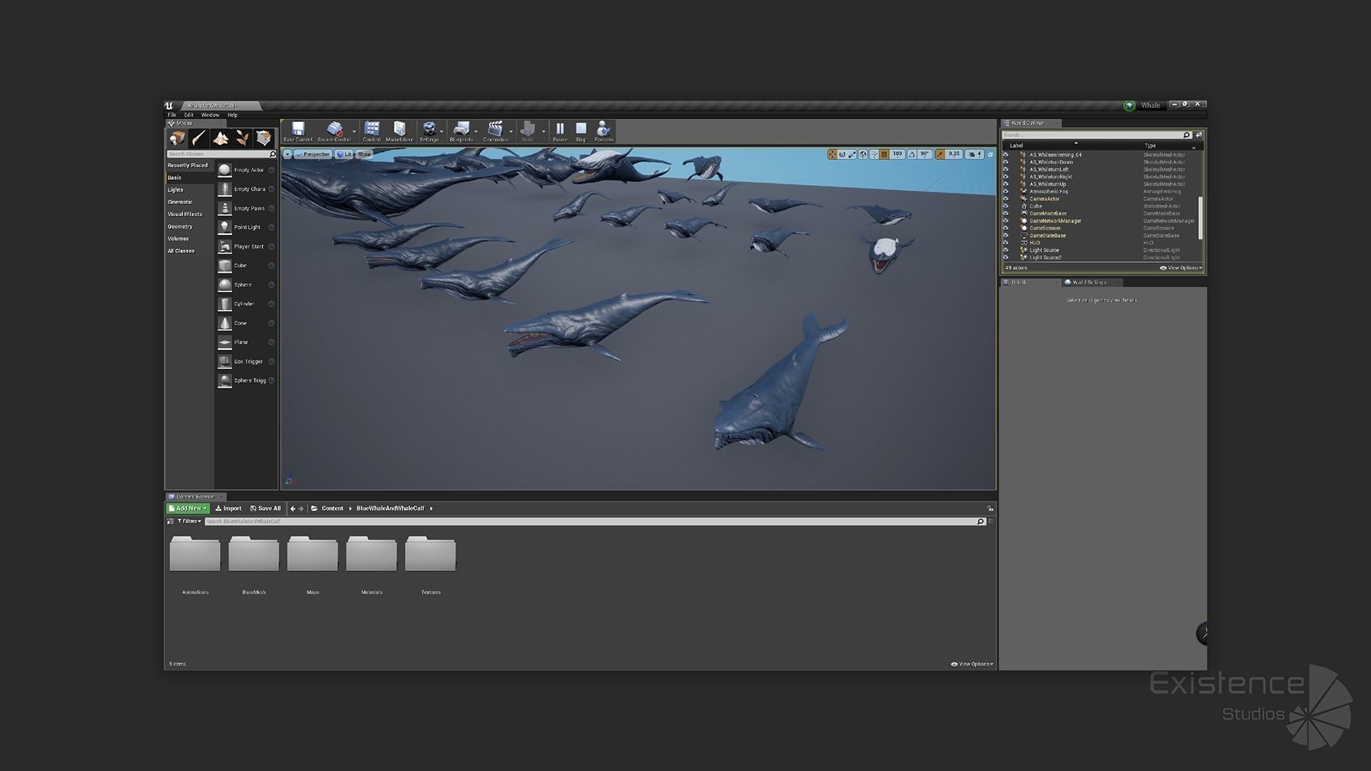 Whale and Whale Calf - Underwater Creature Animated Monster - 23 Low-poly 3D model_23