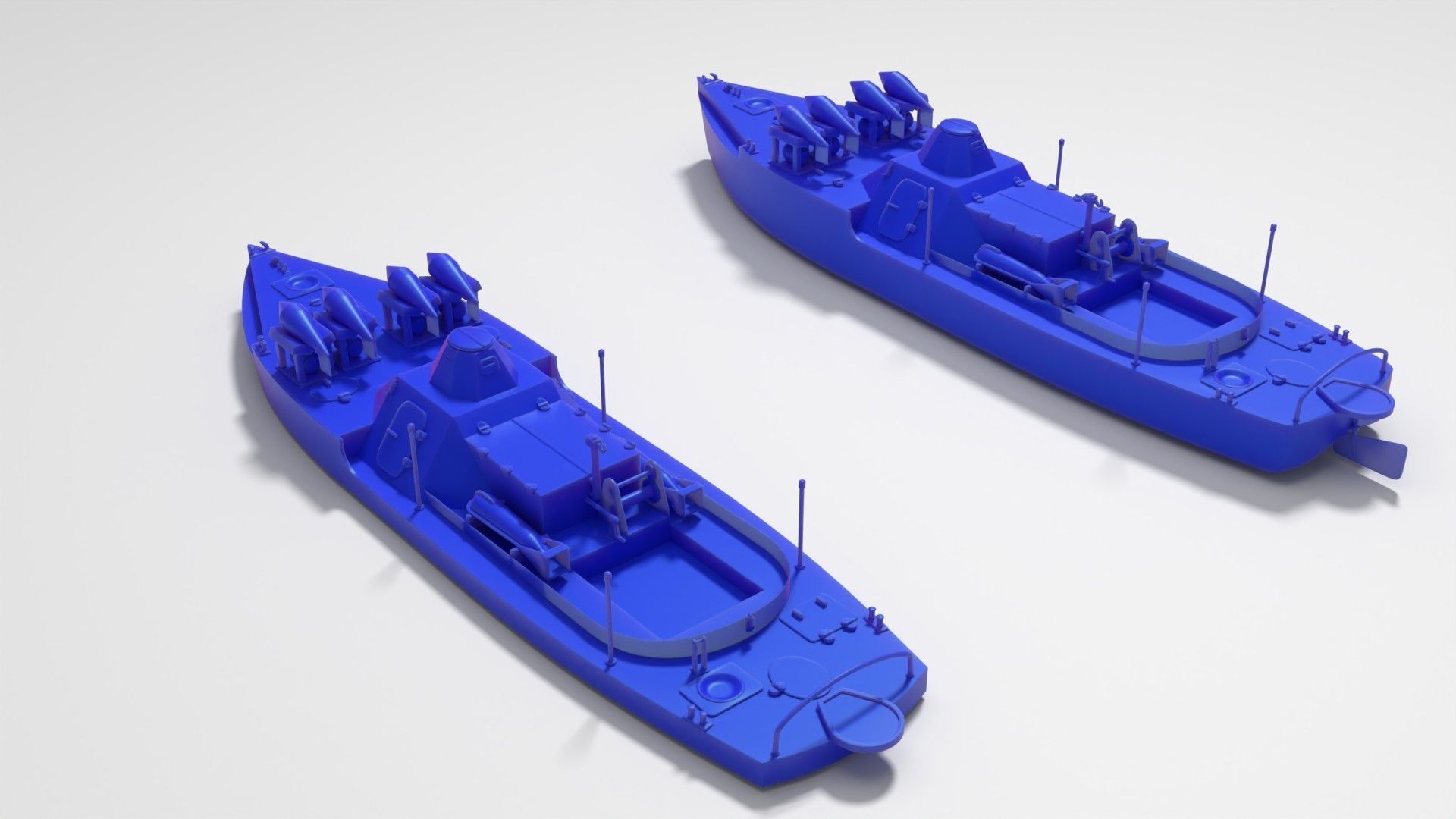 Old Small Armored River MineSweper 4 variants 3D print model_2