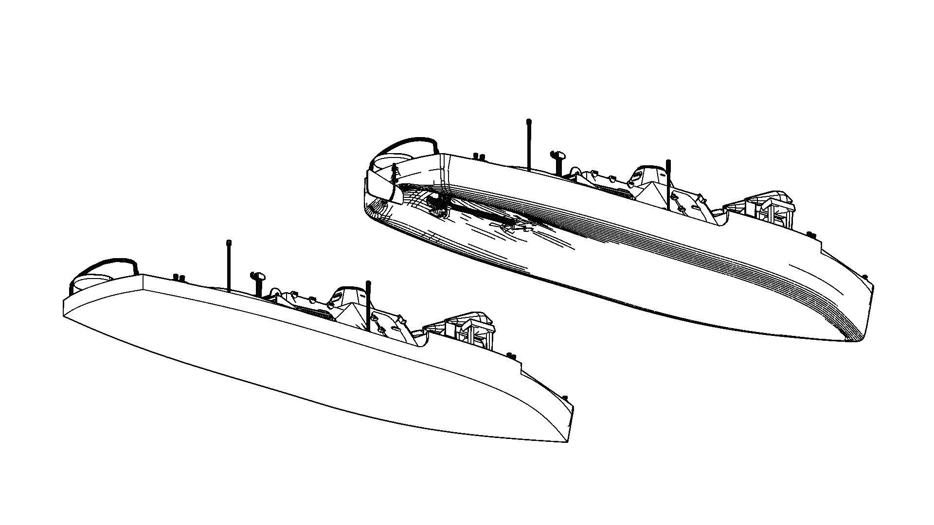 Old Small Armored River MineSweper 4 variants 3D print model_12