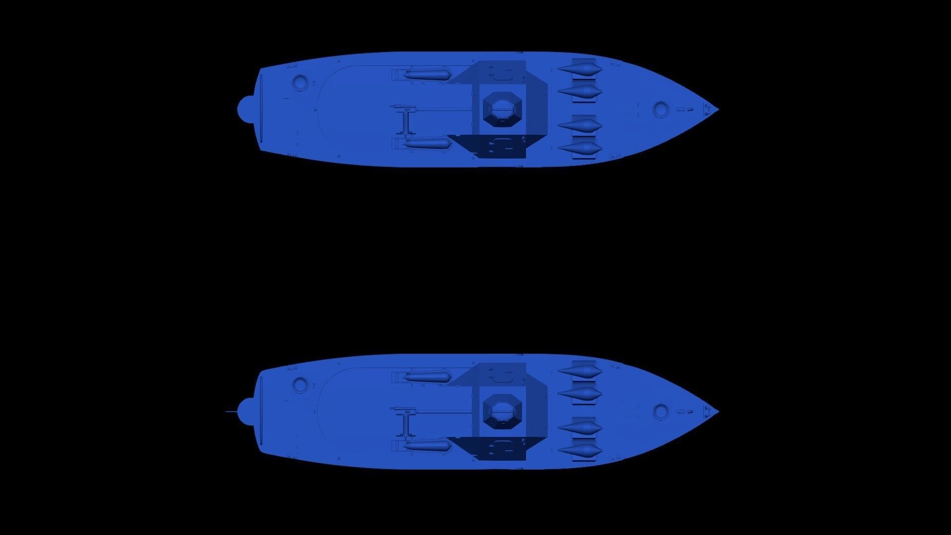 Old Small Armored River MineSweper 4 variants 3D print model_9