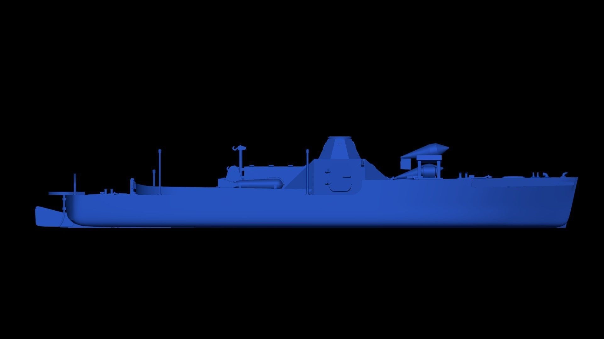 Old Small Armored River MineSweper 4 variants 3D print model_8