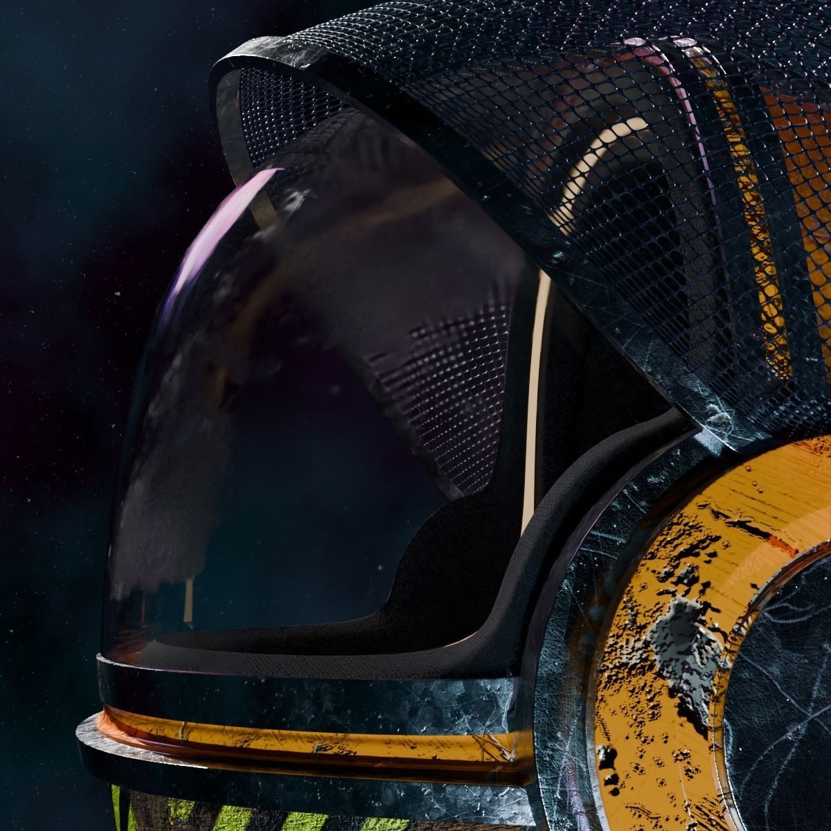 Space Helmet 3D model_2